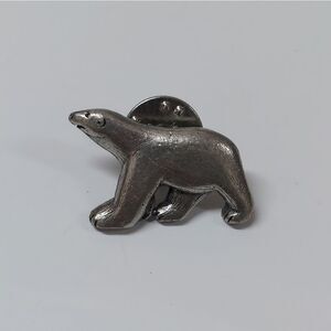 Fine Lead-Free Pewter Walking Bear Pin Handcrafted in Coventry, RI By Jim Clift